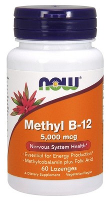 B-12 5000mcg METHYLCOBAL by Now Foods  -  60 Lozenge