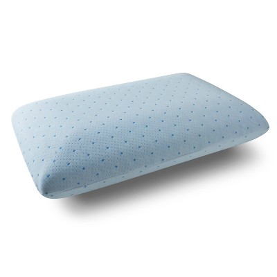 Cool-Blue Medium Memory Foam Pillow with Knitted Polyester Cover