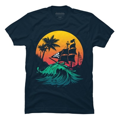 Men's Design By Humans Welcome summer from pirates By NLKart T-Shirt