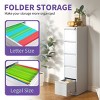 2/3/4/5-Drawer Vertical Filing Cabinet, Metal File Cabinet with Lock for Home Office Storage – The Pop Home - 3 of 4