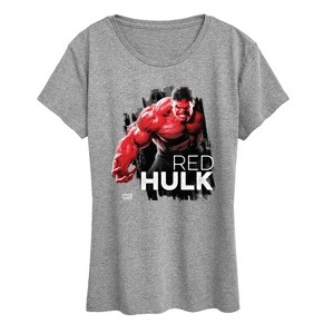 Women's - Marvel - Red Hulk Short Sleeve Graphic T-Shirt - 1 of 4