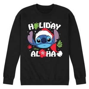 Men's - Lilo and Stitch - Holiday Aloha Graphic Fleece Sweatshirt - 1 of 4