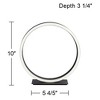 360 Lighting Looped Ring 10" High Small Modern Accent Table Lamp LED Black Metal Single White Shade Living Room Bedroom Bedside Nightstand House - image 4 of 4