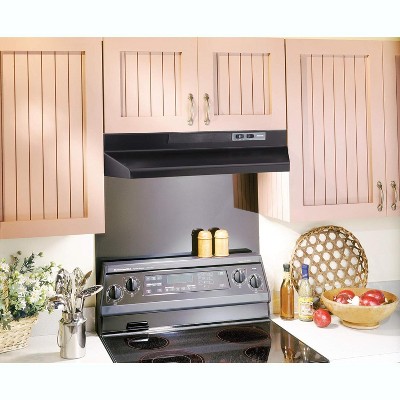 Broan 36" Black Convertible Under Cabinet Range Hood with Charcoal Filter