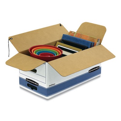White and Blue Medium-Duty Corrugated Paper Storage Box