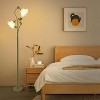 KTMBDW Green Floor Lamp, Unique Cute Flower Standing Lamps with 2 Bulbs, Mid Century Modern Floor Lamp for Living Room Bedroom Home Decor - 3 of 4