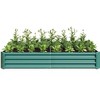 Grungis Metal Planters for Outdoor Plants,Corrugated Garden Rectangle Planter Raised Beds with Drainage Hole for Flower Herb - 4 of 4