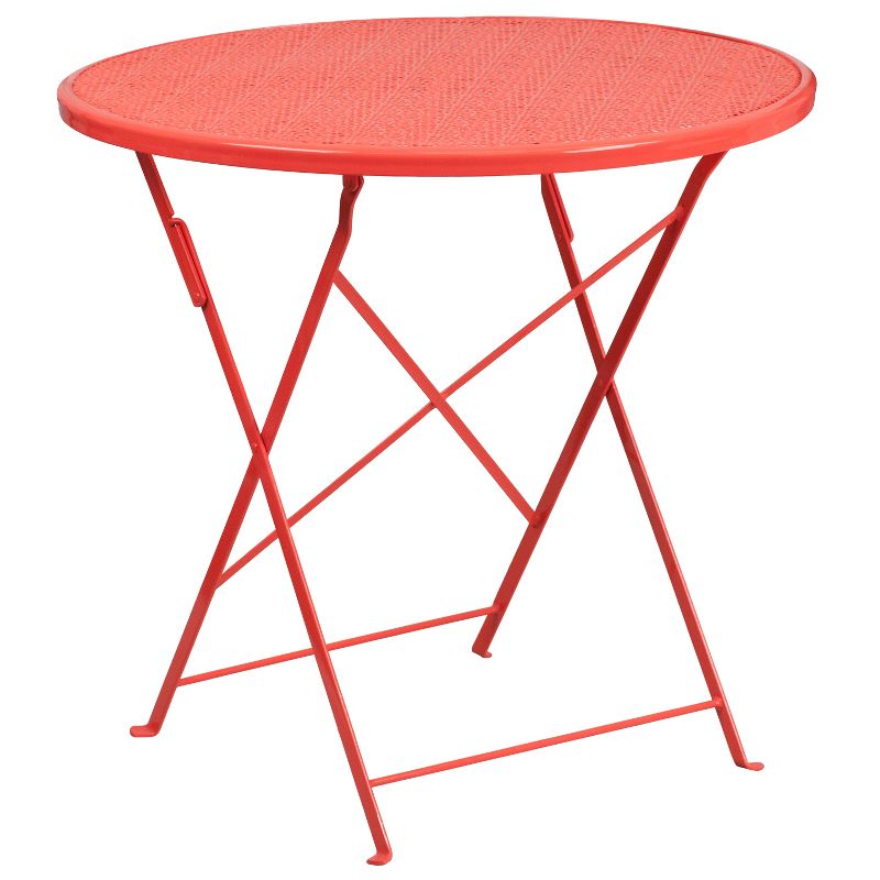Flash Furniture Oia Commercial Grade 30" Round Indoor-Outdoor Steel Folding Patio Table, 1 of 4