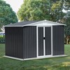 NicBex 6*4ft Outdoor Storage Shed Metal Garden Shed with Single Door and Apex Roof, Weatherproof and Durable, for Garden Tools and Equipment - 2 of 4
