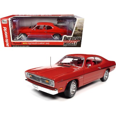 1970 Plymouth Duster 340 Red w/Red Interior & Black Stripes "Hemmings Classic Car" Cover Car (September 2007) 1/18 Diecast Model Car by Autoworld