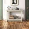 miBasics Nortal 47.24" Console Table Modern 1 Shelf with Usb and Power Ports Soft White - 3 of 4