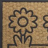 Kate Aurora Key West Welcome Daisies Coir Bristled Outdoor All Season Welcome Mat With Rubber Trim - 18"x30" - 2 of 4