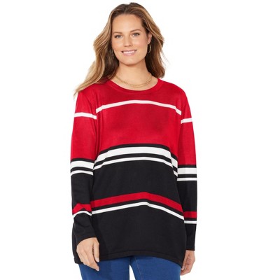 Catherines Women's Plus Size Liz&Me Patterned Pullover Sweater
