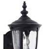 John Timberland Bellagio Vintage Rustic Outdoor Wall Light Fixture Texturized Black Upbridge 16 1/2" Clear Hammered Glass for Post Exterior Barn Deck - 3 of 4