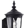 John Timberland Bellagio Vintage Rustic Outdoor Wall Light Fixture Texturized Black Upbridge 16 1/2" Clear Hammered Glass for Post Exterior Barn Deck - image 3 of 4