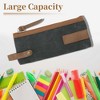 Unique Bargains Pencil Case Canvas Patchwork Style Large Capacity for Office Supplies 1 Pc - 3 of 4