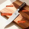 imarku Chef Knife – 8-Inch Pro Kitchen Knife, Japanese SUS440A Stainless Steel Sharp Blade, Ergonomic Handle, Orange - 2 of 4