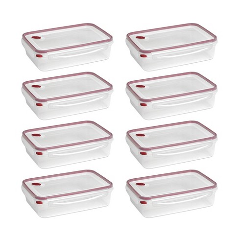 MICROWAVE DIVIDED PLATES WITH VENTED LIDS (SET OF 8 IN ASSORTED COLORS)