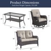 Buenhomino 4 Pieces Patio Furniture Set, Outdoor Swivel Glide Chairs with Loveseat and Coffee Table, All-Weather Patio Conversation Set - 3 of 4