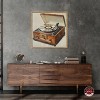 Notoriart Vintage Record Player Bar Cart Art For Men Framed - 2 of 4
