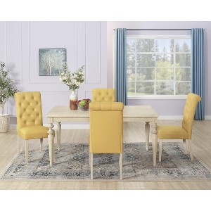 NicBex Dining Room Table Set for 4 Morden Kitchen Table Chairs Set with Wooden Tabletop and 4 Upholstered Chairs for Dining Room - 1 of 4
