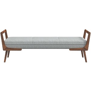 TiramisuBest Industrial Counter-Height Bench - Light Gray Foam-Cushioned Seat for Kitchen & Dining - 1 of 4