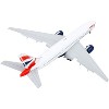 Boeing 777-200ER Commercial Aircraft with Flaps Down White with Tail Stripes 1/400 Diecast Model Airplane by GeminiJets - 3 of 4