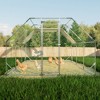 Large Metal Chicken Coop Chicken Run with Waterproof Cover, Outdoor Walk-in Poultry Cage, Duck Rabbit Enclosure Pen for Yard, Farm, Backyard - 2 of 4