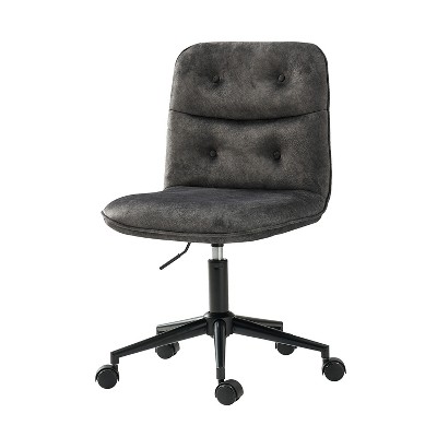Andy Mid-century Modern Upholstered Armless Swivel Task Chair with Tufted Back |Artful Living Design
