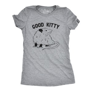 Womens Good Kitty T Shirt Funny Cute Opossum Kitten Joke Tee For Ladies - Crazy Dog Women's T Shirt - 1 of 4