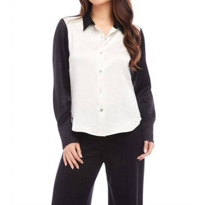 Women's Colorblock Shirt - Karen Kane