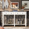 Espresso Console Table with 2 Storage Drawers and Bottom Shelf, Narrow Entryway Table for Hallway or Living Room-The Pop Home - 3 of 4