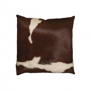 18"  Cowhide Throw Pillow - 1 of 4