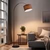 Frate Arc Floor Lamp - Height Adjustable, 90¡ã Rotatable Linen Shade, 2 Lampshade Colors, 71 Inch (Bulb Not Included)-The Pop Home - 4 of 4