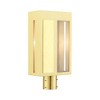 Livex Lighting Lafayette 1 - Light Post Light in  Satin Brass - 4 of 4