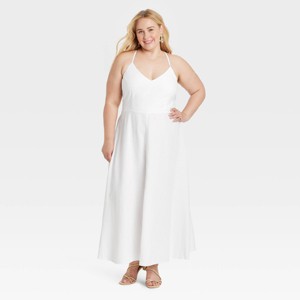 Women's Linen Midi Sundress - A New Day™ - 1 of 3