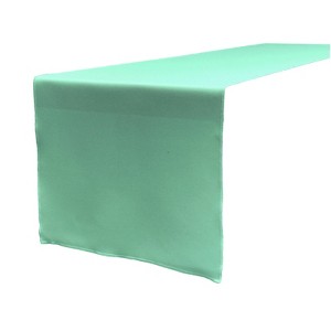 Slickblue 14"x108" Linen-Look Table Runner – Polyester Poplin, Wrinkle-Resistant, Serged Edge Finish, 41 Color Options - 1 of 3
