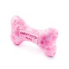 Haute Diggity Dog Pink Checker Chewy Vuiton Bone Plush Dog Toy with Squeaker - 3 of 4