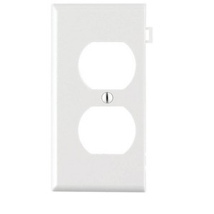 Leviton White 1 gang Thermoplastic Nylon Duplex Sectional End Wall Plate 1 pk - 1 of 1