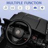 12V Kids Ride-On Truck Car, Battery-Powered Electric Vehicle with Remote Control, 3 Speeds, LED Lights, Music, MP3, USB, Bluetooth, Ages 3-6 - 4 of 4