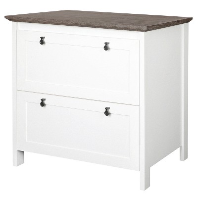 Saint Birch 2-Drawer Legal Size Lateral Filing Cabinet in Gray Oak/White