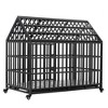 YOOCOZZ 52" Large Dog cage Strong Metal Dog Kennels and Crates for Large Dogs with 4 Lockable Wheels-Black - 3 of 4