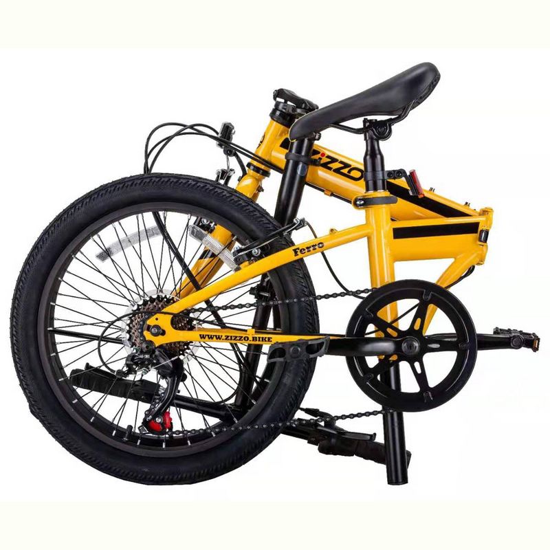 ZiZZO Ferro 7-Speed Steel 20&#34; Folding Bike - Yellow, 2 of 4