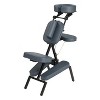 Master Massage Professional Lightweight Portable Massage Chair-Folding Foldable Aluminum Adjustable Tattoo Chair with Wheeled Carrying Case, Blue - 3 of 4