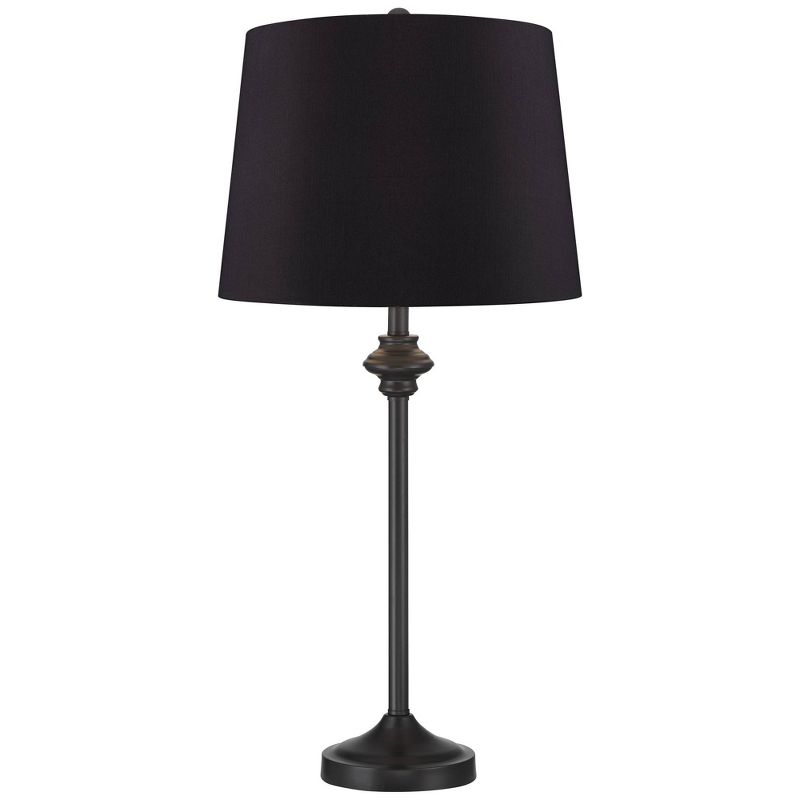 360 Lighting Lynn 26" Tall Skinny Buffet Modern Table Lamps Set of 2 Black Finish Metal Living Room Bedroom Bedside Nightstand House Office Home, 5 of 6