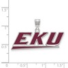 Black Bow Jewelry Sterling Silver Eastern Kentucky Colonels NCAA Large Pendant - 2 of 3