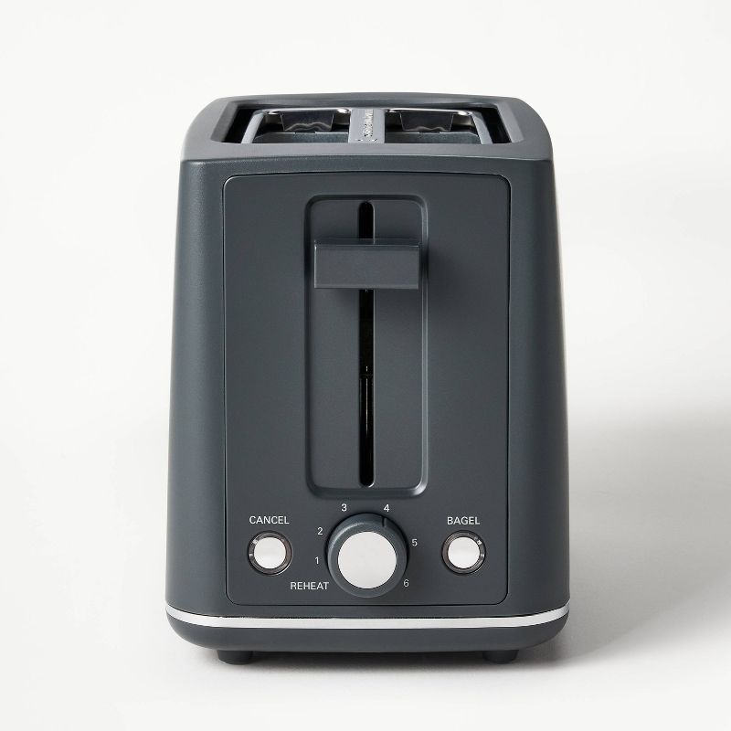 2 Slice Toaster with Thin Chrome Band Gray - Figmint&#8482;, 1 of 10