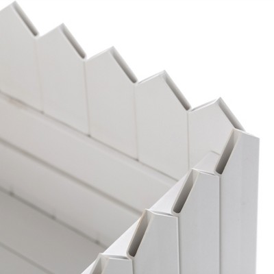Traditional Square White Vinyl Outdoor Planter Box, 10.5"