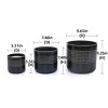 SEVOBAL Planters 3-Piece Modern Ceramic Glossy Flower Pots, Frost-Resistant with Drainage Holes for Indoor, Outdoor, Black, 14.57"*14.57"*14.18" - 3 of 4