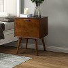 Doris 2 - Drawer Mid-century Nightstand with  Built-In Outlets | HULALA¬†HOME - 4 of 4